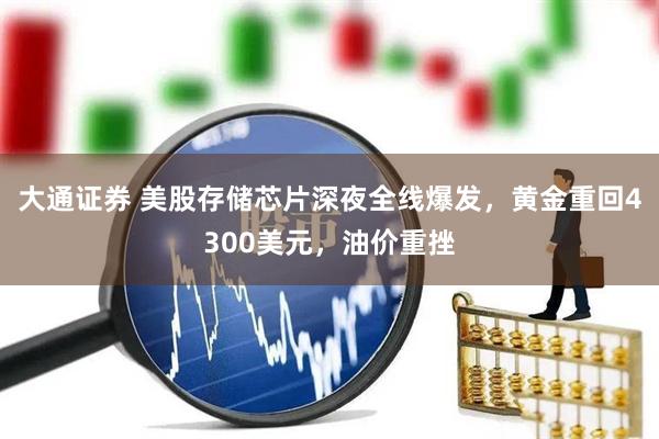 大通证券 美股存储芯片深夜全线爆发，黄金重回4300美元，油价重挫